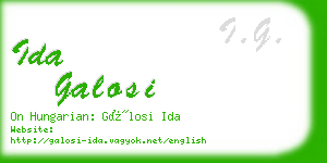 ida galosi business card